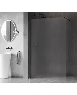 Sprchové dvere MEXEN/S - Kyoto-X Sprchová zástena WALK-IN 120 x 200, dekor 10 mm, čierna 800-120-101-70-30-X