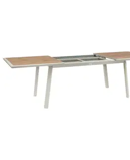 Stolčeky Hliníkový stôl NOVARA 170/264 cm (ivory)