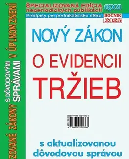 Zákony, zbierky zákonov Nový zákon o evidencii tržieb 20/2025