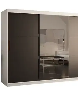 Šatníkové skrine Skriňa Amiro 2 250 biely/čierny