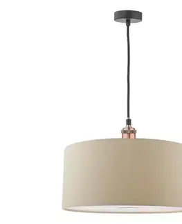 Svietidlá Där Lighting Daar Lighting RON6529 - Závesné svietidlo na lanku RONDA 1xE27/60W/230V béžová RON6529