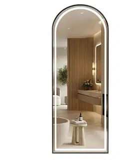 Kúpeľňové zrkadlá REA - Zrkadlo LED Orbit 50x160cm Black HOM-07050