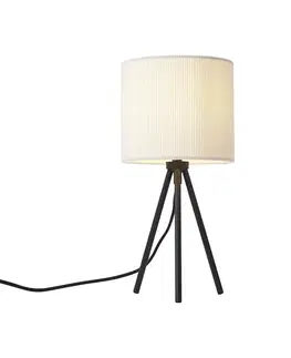 Stolné lampy Moderná stolná lampa s trojnožkou biela so zamatovým tienidlom - Luz