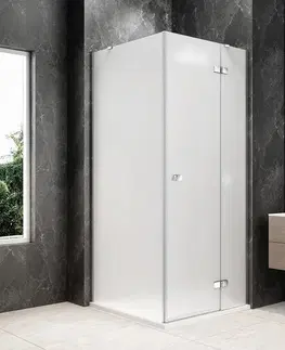 Sprchové dvere POLYSAN - GLOBE CHROME štvorcová sprchová zástena 900x900, matné sklo, pravé GB1090-3315MRC