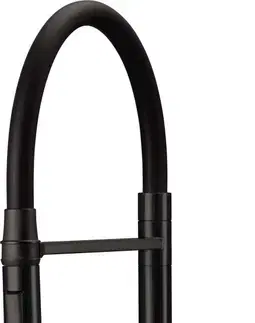 Kúpeľňové batérie DEANTE - Magnetic kuchynská batéria s elastickou výpustou - 2 typy prúdu čierna BRM_N72M