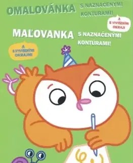Nalepovačky, vystrihovačky, skladačky Maľovanie medzi čiarami - Sova