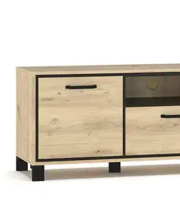 TV stolíky ZOLNA televízny stolík, dub artisan/wenge