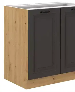 Kuchynské skrinky stojace Kuchynská skrinka STILO grafit mat/artisan 80d 2f bb
