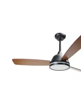 Ventilátory ZE - LED stmievateľný stropný látor LED/20W/230V 2700-6500K 132cm hnedá+DO B10313AFHG