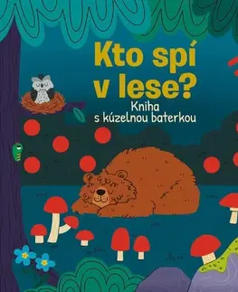 Leporelá, krabičky, puzzle knihy Kto spí v lese? - Kniha s kúzelnou baterkou