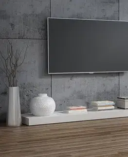 TV stolíky CAMA MEBLE Life tv stolík biela / biely lesk