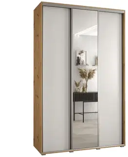 Šatníkové skrine Skriňa 45 Canaris 3 180 artisan/biela/silver