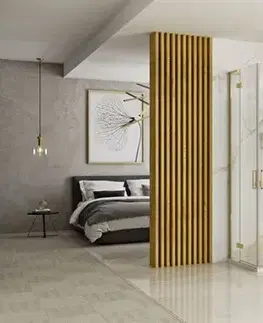 Sprchovacie kúty REA/S - Sprchová kabína Hugo 90x100 Gold Brush Dvere: 90 Dvere: 100 KPL-K0841