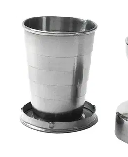 Kelímky, poháriky MAKRO - Pohár nerezový skladací 80ml