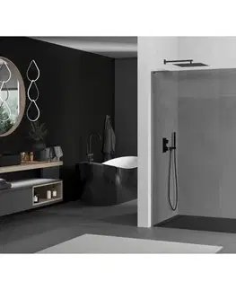 Sprchové dvere MEXEN/S - Kyoto L Sprchová zástena WALK-IN 120 x 200, grafit, grafit metal 800-120-103-95-40