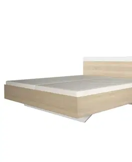Spálňové zostavy KONDELA Gabriela New 160 spálňová zostava dub sonoma / biela