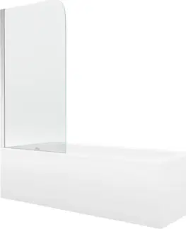 Sprchové dvere MEXEN/S - Vega obdĺžniková vaňa 160 x 70 cm s panelom + vaňová zástena 80, transparent, chróm 550116070X9008010100