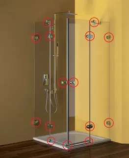 Sprchovacie kúty Mereo Kovanie oválne pre sprchové kúty CK70111E, komplet CK95