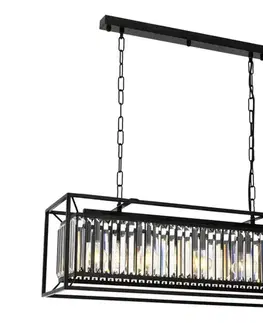 Svietidlá  Luster na reťazi PUNE 4xE27/40W/230V čierny 301AUR1149