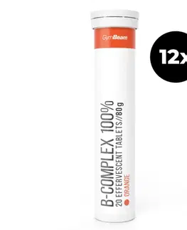 Vitamíny B Gymbeam B-Komplex 100% šumivý1 12 x 20 tab pomaranč
