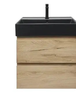 Kúpeľňový nábytok Kúpeľňová skrinka 2 zásuvková s umývadlom SAT B-Way 59x50x45 cm dub mat BWAY260OAKU2B2B BWAY260OAKU2B2B