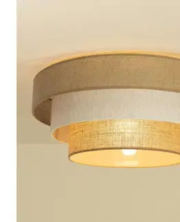 Svietidlá  Stropné svietidlo WENTA 1xE27/60W/230V priemer 50 cm juta/krémová H0050