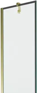 Sprchové dvere MEXEN/S - Next vaňová zástena FIX 50 x 150, čierna dekor, zlatá 895-050-000-00-70-50