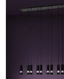 Svietidlá Eglo 39707 - LED Luster na lanku BERNABETA 10xGU10/4,6W/230V čierna 39707