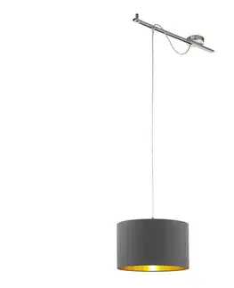 Svietidlá Eglo 96799 - Závesné svietidlo CALCENA 1xE27/60W/230V šedá 96799