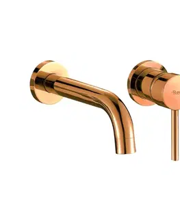 Kúpeľňové batérie REA - Podomietková umývadlová batéria LUNGO Copper + BOX REA-B7997