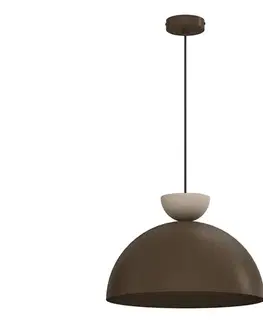 Svietidlá  Luster na lane NEVIS 1xE27/15W/230V pr. 38 cm hnedý 9713A