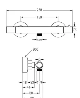Sprchy a sprchové panely MEXEN/S - Sven sprchový stĺp vrátane sprchovej termostatickej batérie Slim, chróm 77105262-00