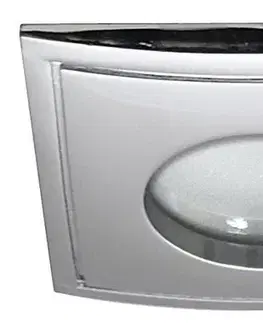 Stropná svetla Stropné svietidlo, hermetické, chrómové, IP65, štvorcové, SH-05