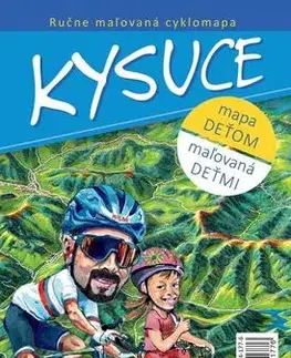Slovensko a Česká republika Kysuce - Ručne maľovaná cyklomapa