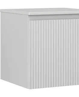 Kúpeľňový nábytok MEXEN/S - Rivel kúpeľňová skrinka pod umývadlo 50 cm s doskou, 1 šuplík, reliéf, šedá mat 91A20-05047-1-BFC62