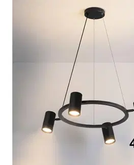 Svietidlá BRILAGI - LED RGBW Stmievateľný luster na lanku SELE 4xGU10/6,5W/230V čierna BG5276+4xAI0589