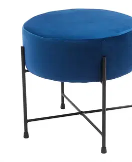 Taburetky na sedenie Taburetka Bob Blue Velvet 16
