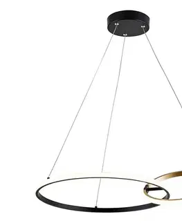 Svietidlá Rabalux 72296 - LED Luster na lanku EMILION LED/36W/230V čierna/zlatá 72296
