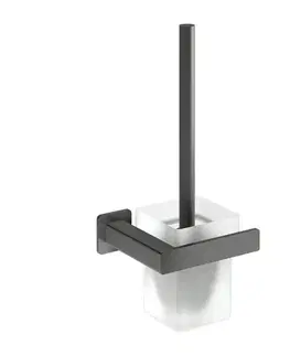 Doplnky do kúpeľne OMNIRES - NELSON WC kefa grafit /GR/ NL80620GR