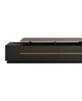 TV stolíky TV stolík Pia - Black, Walnut