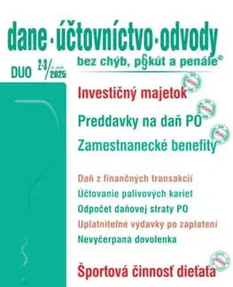 Dane, účtovníctvo Dane účtovníctvo odvody 2-3 2025 - Investičný majetok a DPH - Kolektív autorov