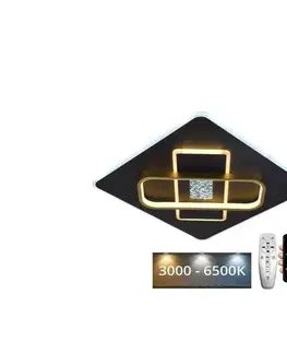 Svietidlá  LED Stmievateľné stropné svietidlo LED/90W/230V čierna + diaľkové ovládanie J1326/B