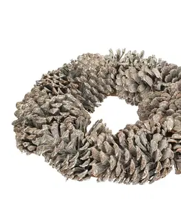 Vianočné dekorácie Veniec Winter Cone ⌀30cm natural