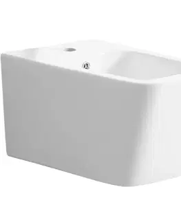 Doplnky do kúpeľne CERANO - Bidet závesný Forte - biela lesklá - 51x36 CER-538753