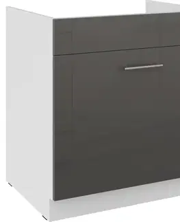 Kuchynské skrinky stojace Kuchynská skrinka Lara grey 80ZL 1S BB