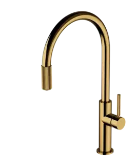 Kuchynské drezy OMNIRES OMNIRES - Drezová batéria (kompatibilná s akýmkoľvek systémom filtrácie vody), zlatá SW9057GL