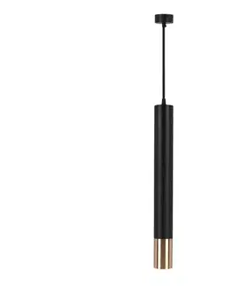 Svietidlá  Luster na lanku 1xGU10/35W/230V 50 cm čierna/zlatá 6689