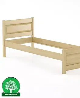 Drevené postele Posteľ buková LK120–80x200 prírodné