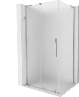 Sprchovacie kúty MEXEN/S - Velar L sprchovací kút, posuvné dvere 90 x 80, dekor, chróm 871-090-080-33-01