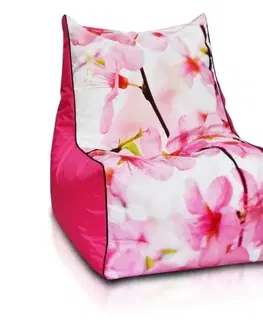 Sedacie vaky a kocky Sedací vak Solid Modern TiaHome - čerešnové kvety